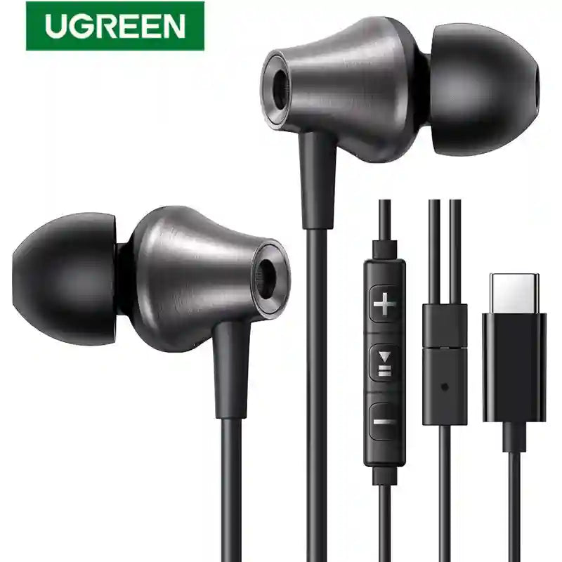 USB C Wired Earbuds with Microphone - HiFi Stereo In-Ear Headphones Tidesmit