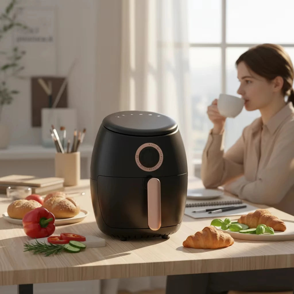 Electric Classic Mechanical Air Fryer 2L Mini Oil Free Baking Energy Saving High Quality Household