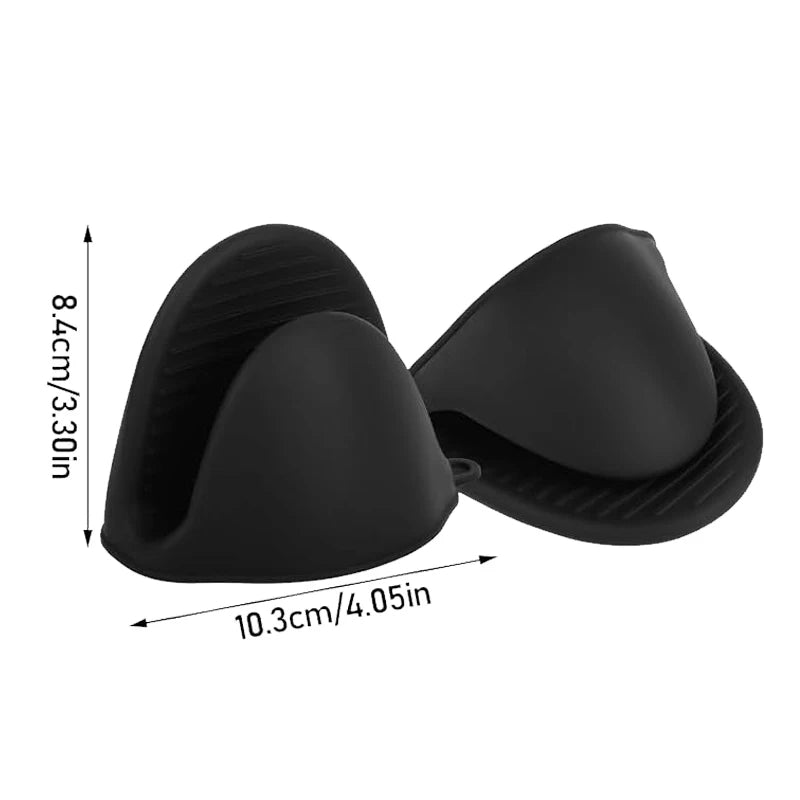 Pair of black silicone dome molds for air fryer baking