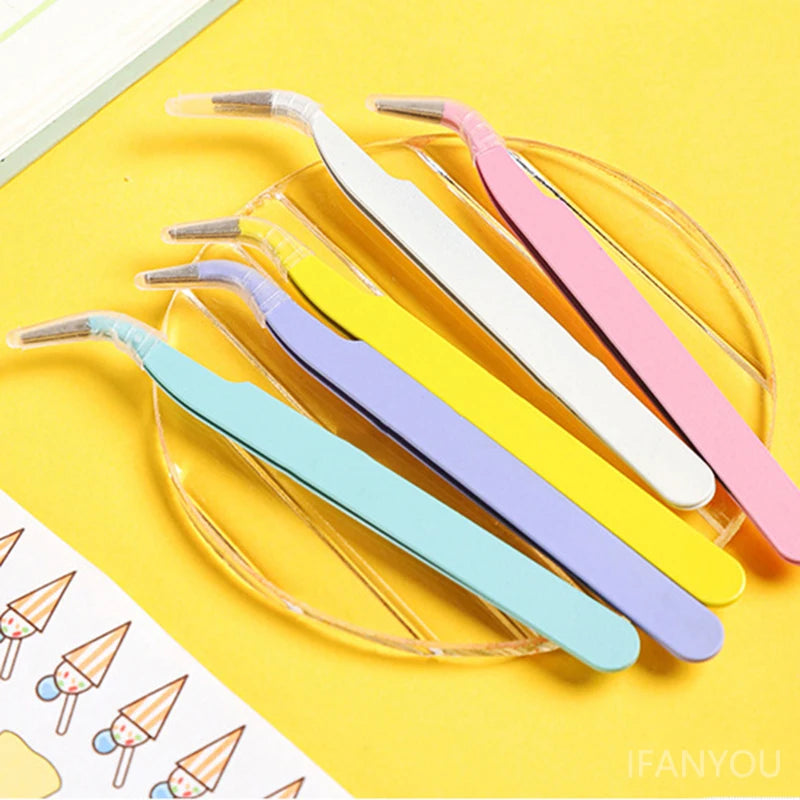 Eyelash Tweezers Set for False Eyelashes - Precision Applicator Tools False Eyelashes Tidesmit