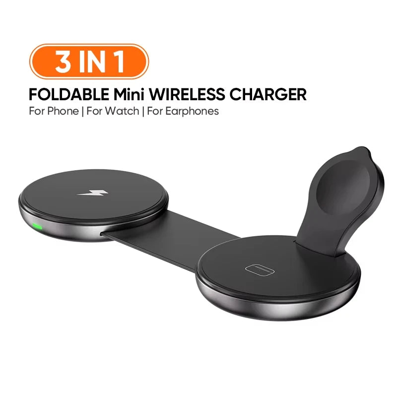 3-in-1 Wireless Charger | Qi Certified Foldable MagSafe Dock YW10 YW10 Tidesmit