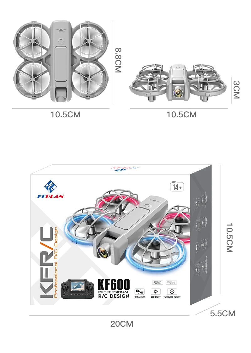 Mini Camera Drone - Optical Flow Control & Foldable Design Tidesmit