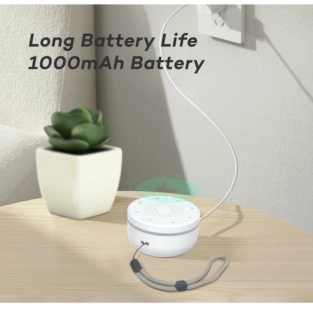 Sleep White Noise Machine with Soothing Sound Touchable Rechargeable Night Light Relaxing Audio & Sleep Lamp for Baby