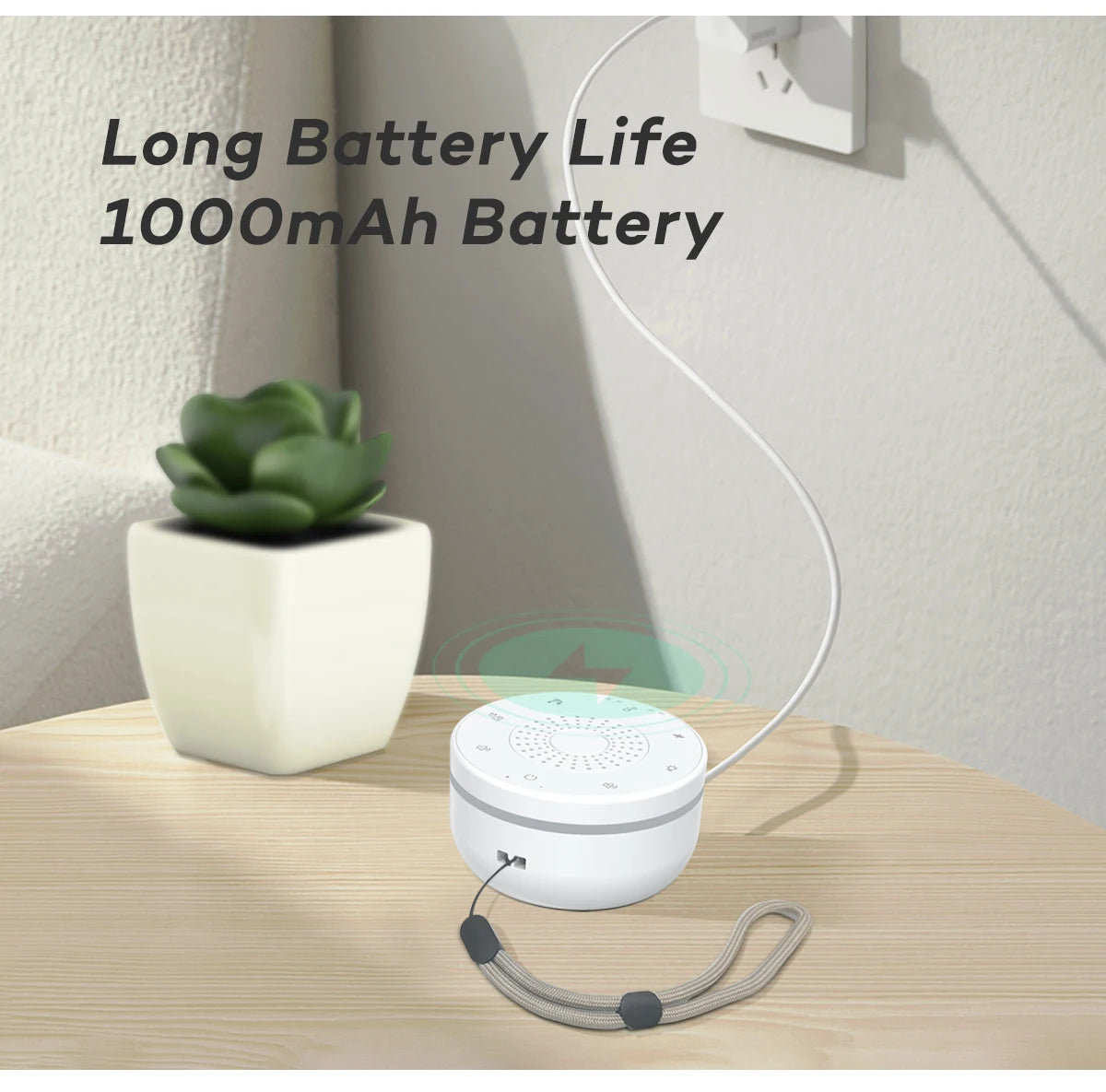 Sleep White Noise Machine with Soothing Sound Touchable Rechargeable Night Light Relaxing Audio & Sleep Lamp for Baby