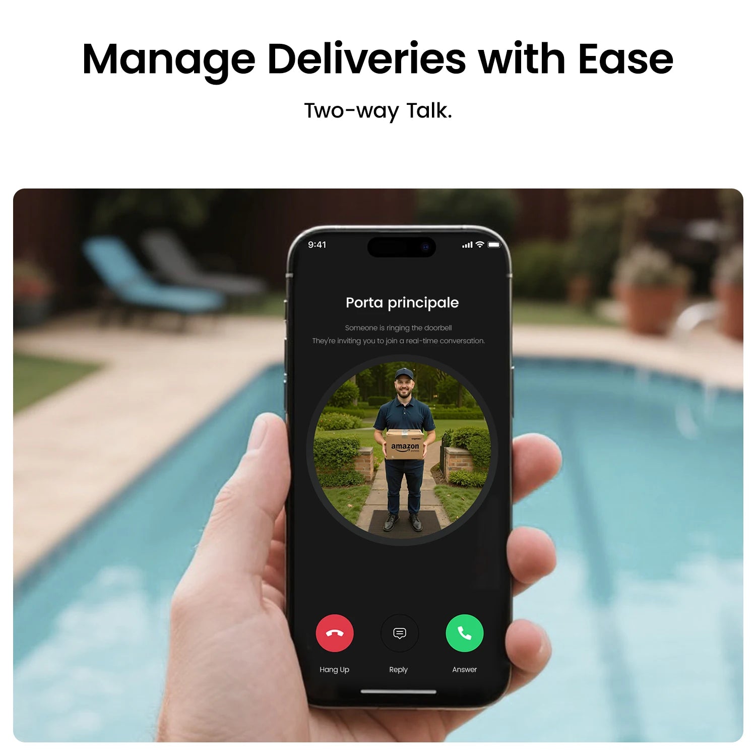 Dekco 3MP WiFi Doorbell 5000 mAh Battery Wireless Video Intercom AI Human Detection 2-way Audio Smart Door Bell Support Alexa