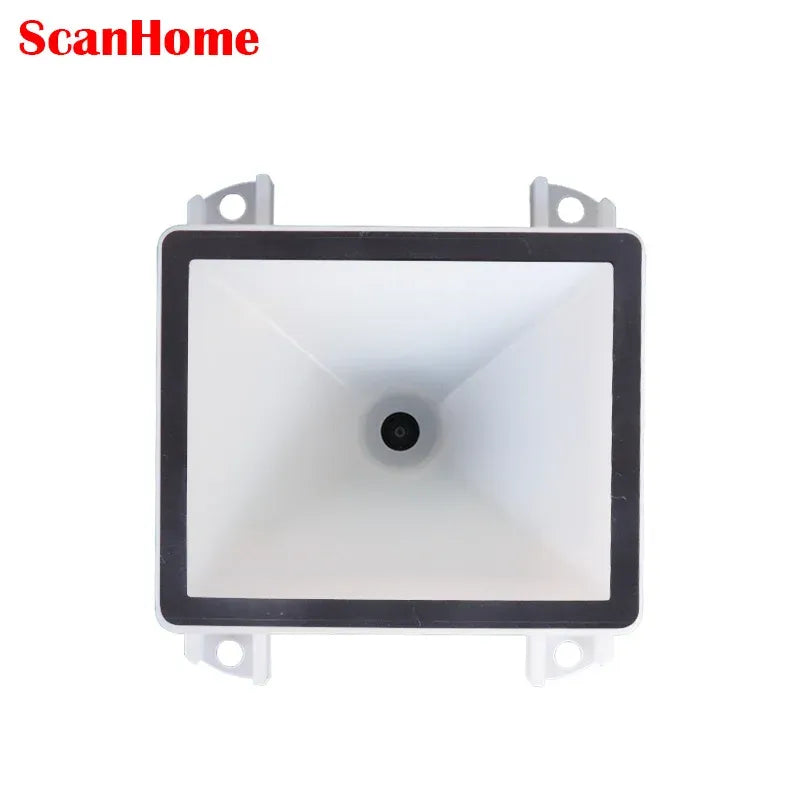 Front view embedded barcode scanner module with black frame and small indicator lens