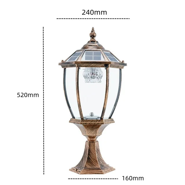 Solar LED Light Outdoor Lamp Pillar Light Solar Panel Spotlights Garden Decoration Outdoor Street Wall Sconce Lamp Sunlight