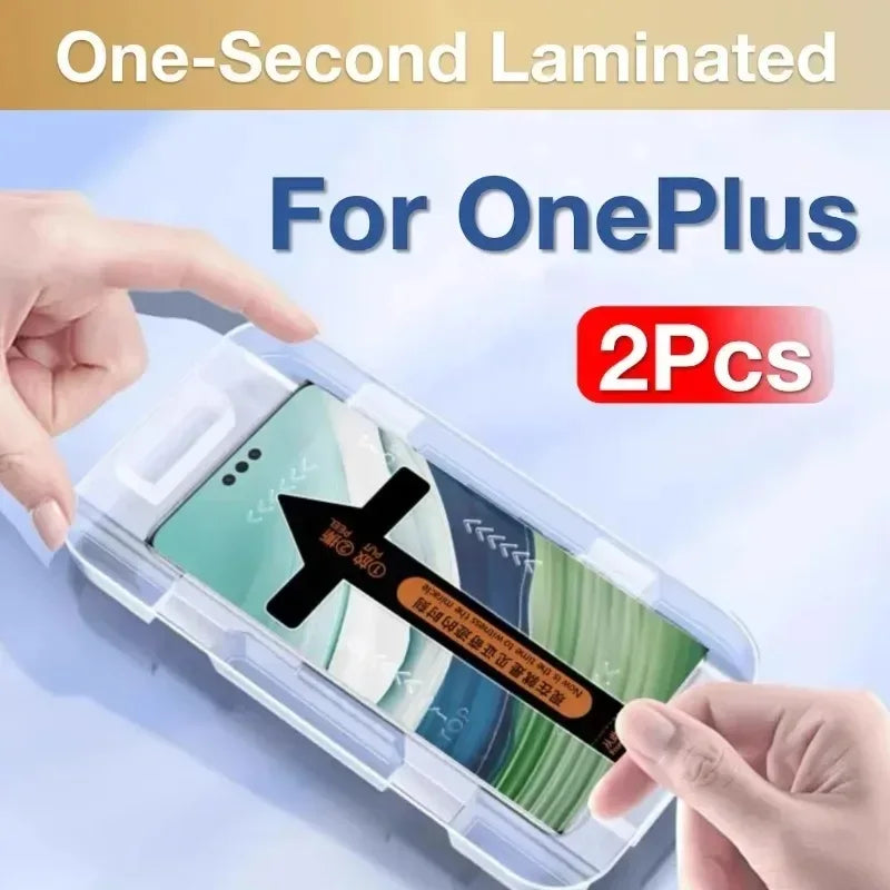OnePlus Tempered Glass Screen Protector - Case Friendly 9H Hardness 2Pcs Tidesmit