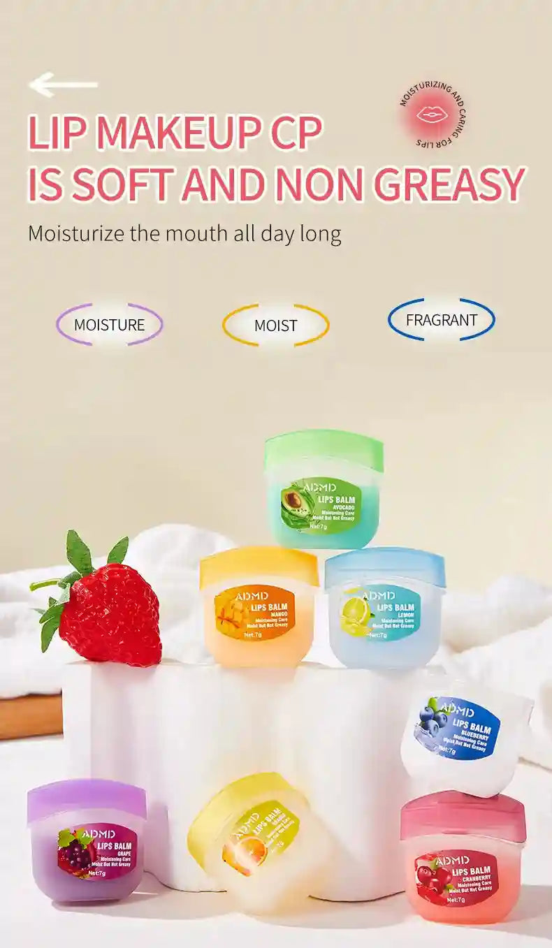 Fruit Lip Balm Set - 8pcs Moisturizing Lip Treatment for Dry Lips Lip Care Tidesmit
