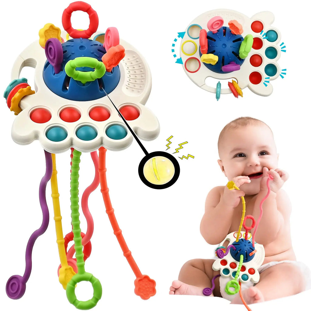 Baby Toys 6 12 Months Silicone Teething Toys Remote Control Shape Teether Infant Chew Toys Sensory Teethers for Babies Newborns