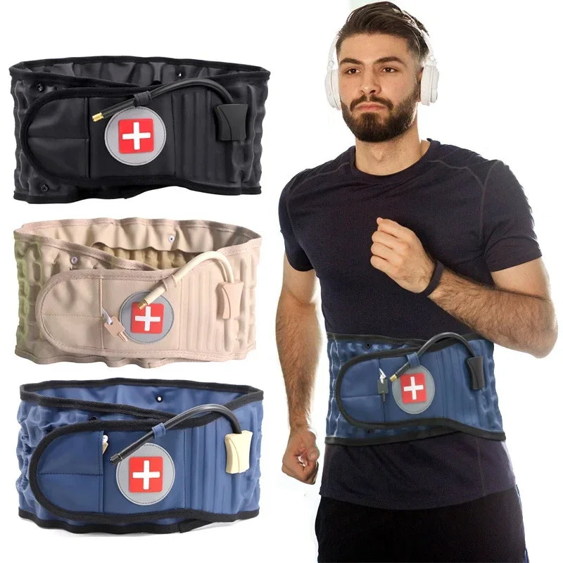 Lumbar Back Decompression Belt – Air Pump Relief Kit for Pain Support Relaxation Treatment Tidesmit
