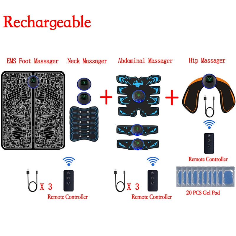 EMS Muscle Stimulator for Abdominal Toning and Body Shaping - TYPE01 Body Shaping Massage Equipment TYPE06M01 Tidesmit