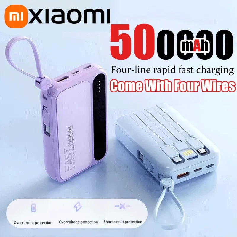 Portable Charger 50000mAh with 4 Built-in Cables | Tidesmit Tidesmit