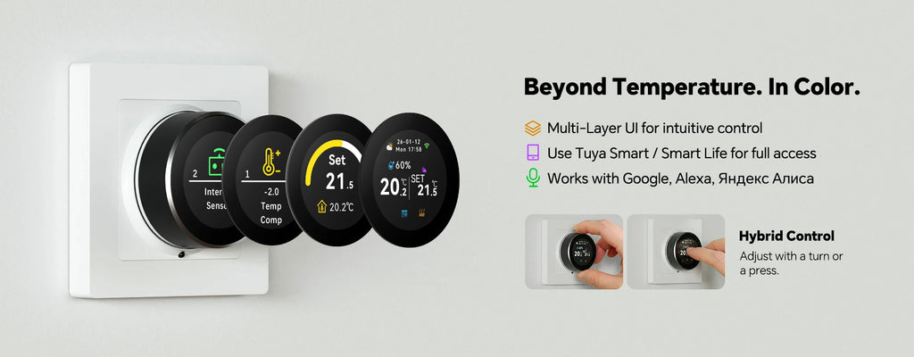 Tuya WiFi Smart Knob Thermostat for Electric Floor Heating Water/Gas Boiler Heating Thermoregulator Support Alexa Google Home