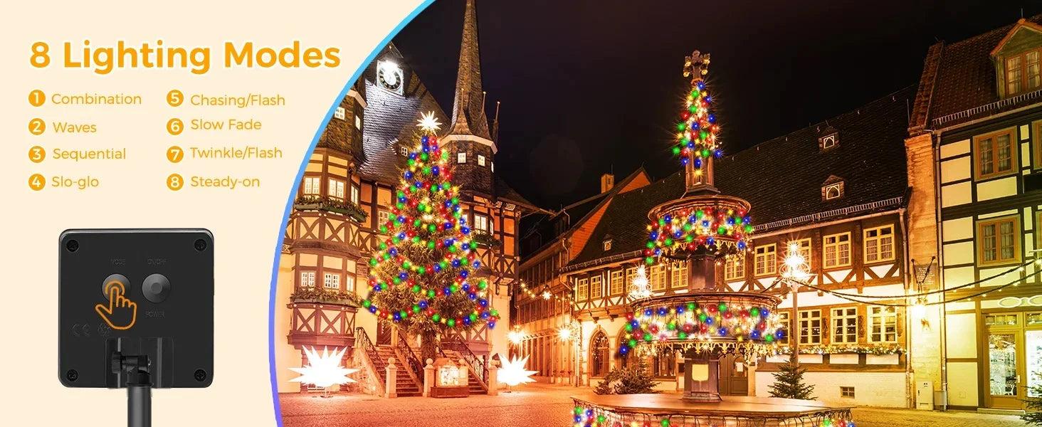 Outdoor Solar Powered Lighting LED Solar String Lights Courtyard Lights Waterproof Starry Fairy Lights For Festival Party