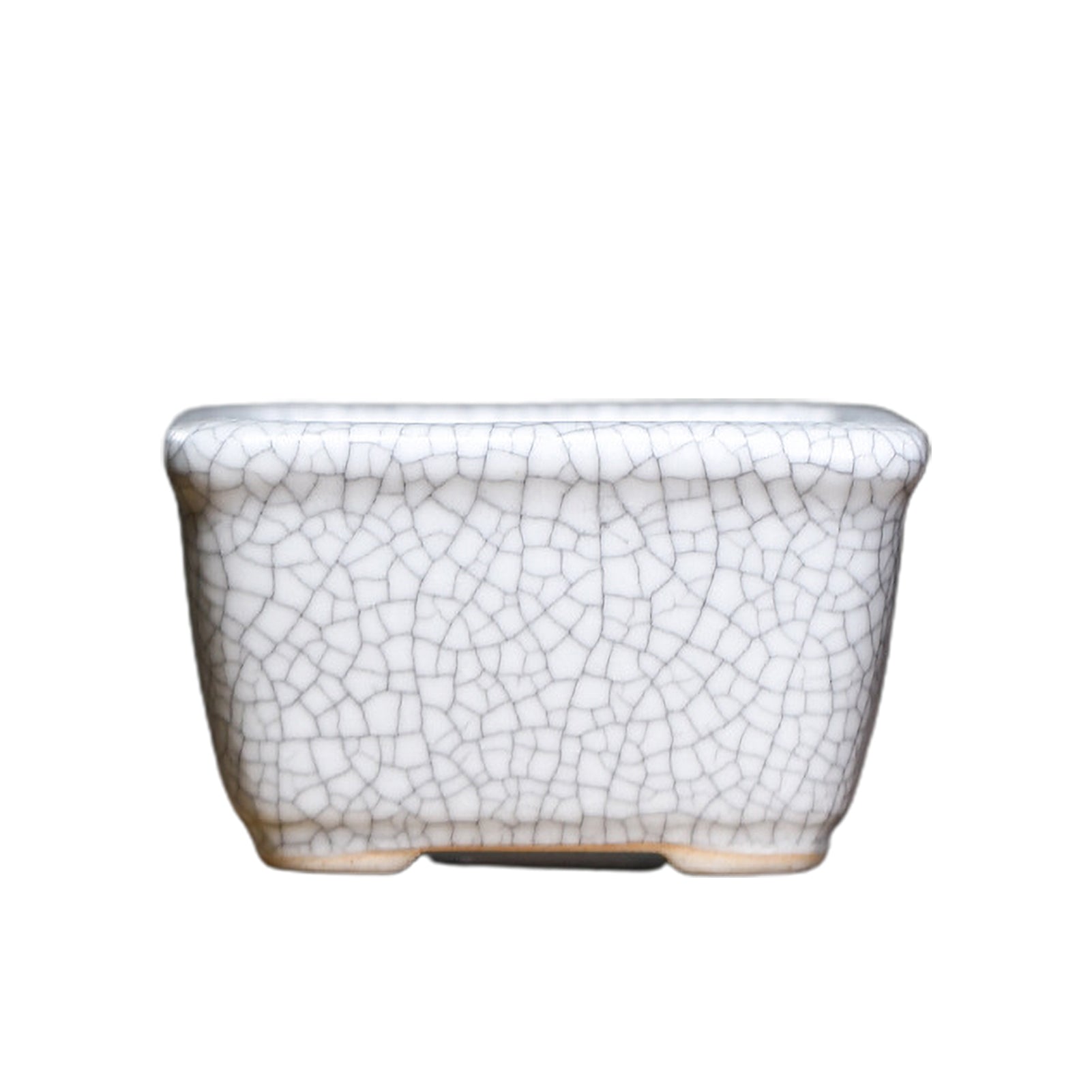 Glazed Pottery Flower Pot Bowl with Hole Mini Ceramic Planter Succulent Pot Eastern Style Ornament for Indoor Outdoor xqmg