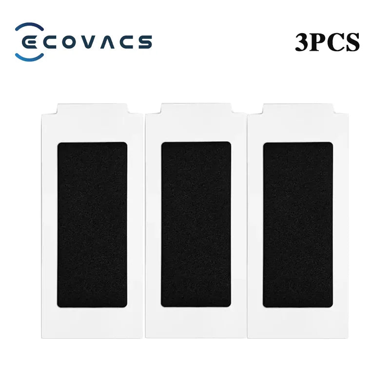 Tidesmit replacement parts set for ECOVACS T30 PRO OMNI including dust bag, main brush, side brush, filter, and mop pads