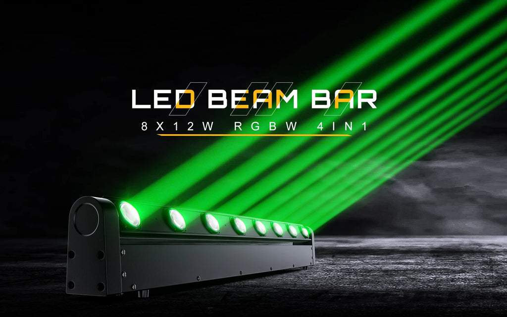 SHEHDS 8x12W RGBW Multicolor LED Bar Beam Moving Head Light With Flight Case Fast Shipping For DJ's Sets Venue Strong Daylight