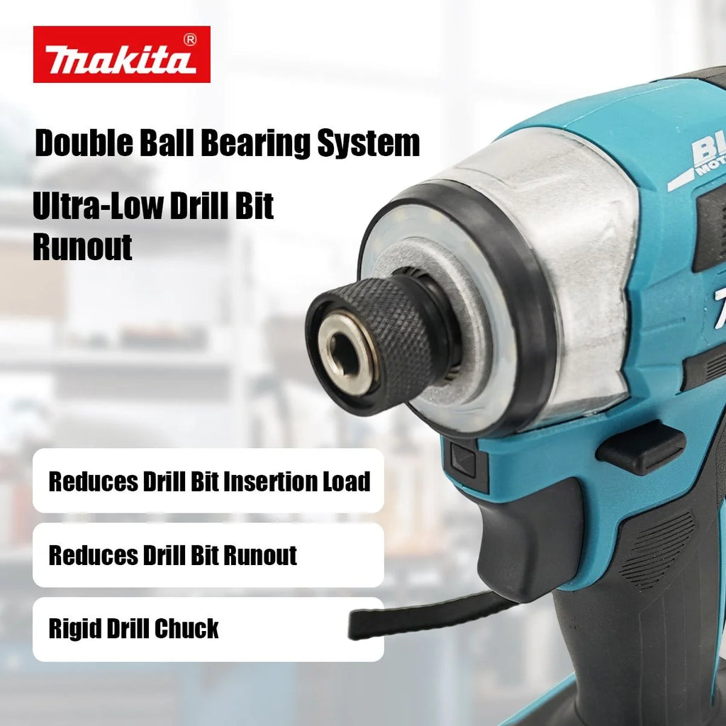 Makita DTD173 18V LXT Cordless Impact Driver Brushless Electric Drill Screwdriver Wood/Bolt T1/T2-Mode Twin LED Light 180 N·m+Makita DTD173 18V Cordless Impact Driver LXT BL Brushless Motor Electric Drill Wood/Bolt/T-Mode 18