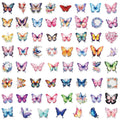 60 PCS Colorful Butterfly Sticker Pack - Waterproof Transparent PET Decals, Great as Journal LanLanStickersWorld Store