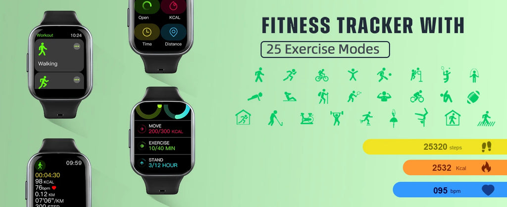 Q23 Smart Watch, Fitness Tracker Watch, 1.69'' Touch Smartwatch Fitness Watch with Pedometer/Sleep Monitor.
