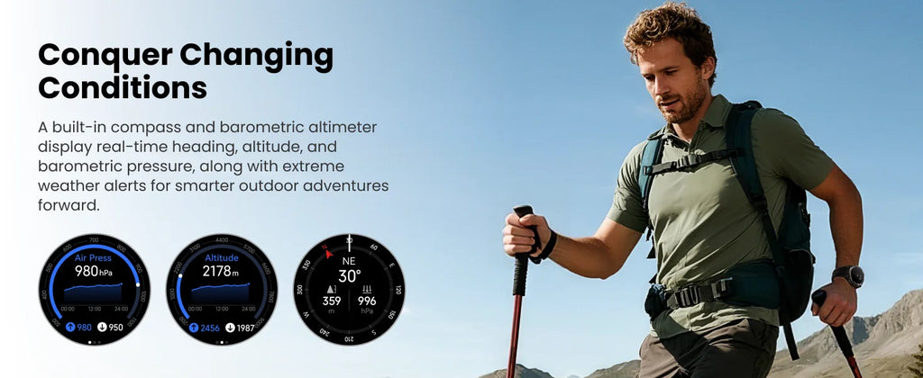 KOSPET TANK T4C Men's Military Smartwatch Rugged GPS Watch with Flashlight 5ATM Waterproof & All-Day Health Tracking