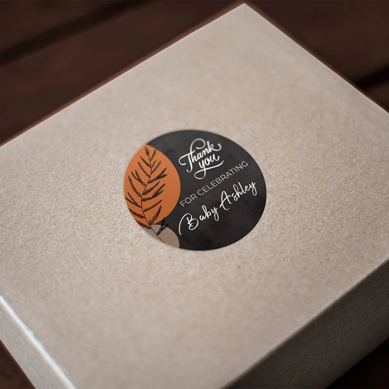 500PCS Custom Stickers and Customized Logo Wedding Birthday Gift Box Stickers Design Your Own Stickers Personalize Stickers