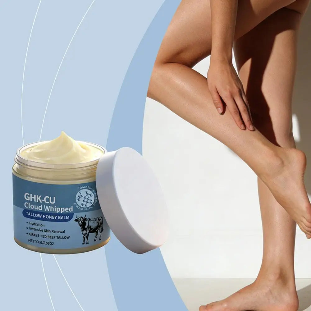 GHK CU Copper Peptide Tallow Honey Balm Cloud Whipped For Face Body Intensive Renewal Hydrate Nourish Skin Balm