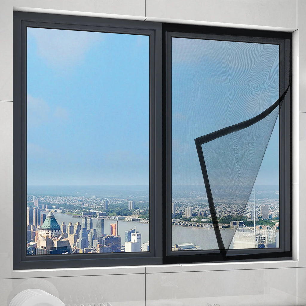 Black Anti-mosquito Window Screens Window Mosquito Net Self-adhesive Mesh Anti Insect Air Tulle Invisible Mosquitoes And Flies