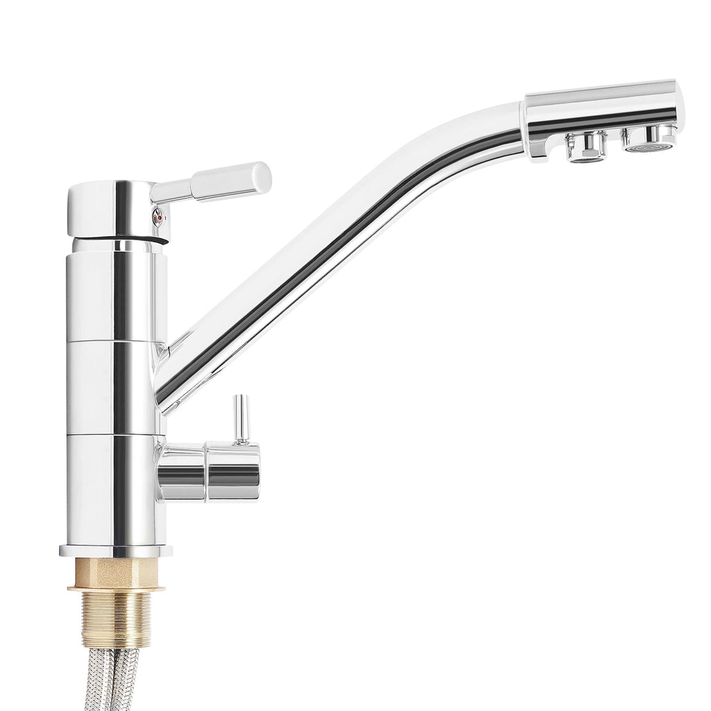 3 in 1 Water Filter Tap 360° Rotatable Three-Way Kitchen Faucet Hot and Cold Water Osmosis System Tap