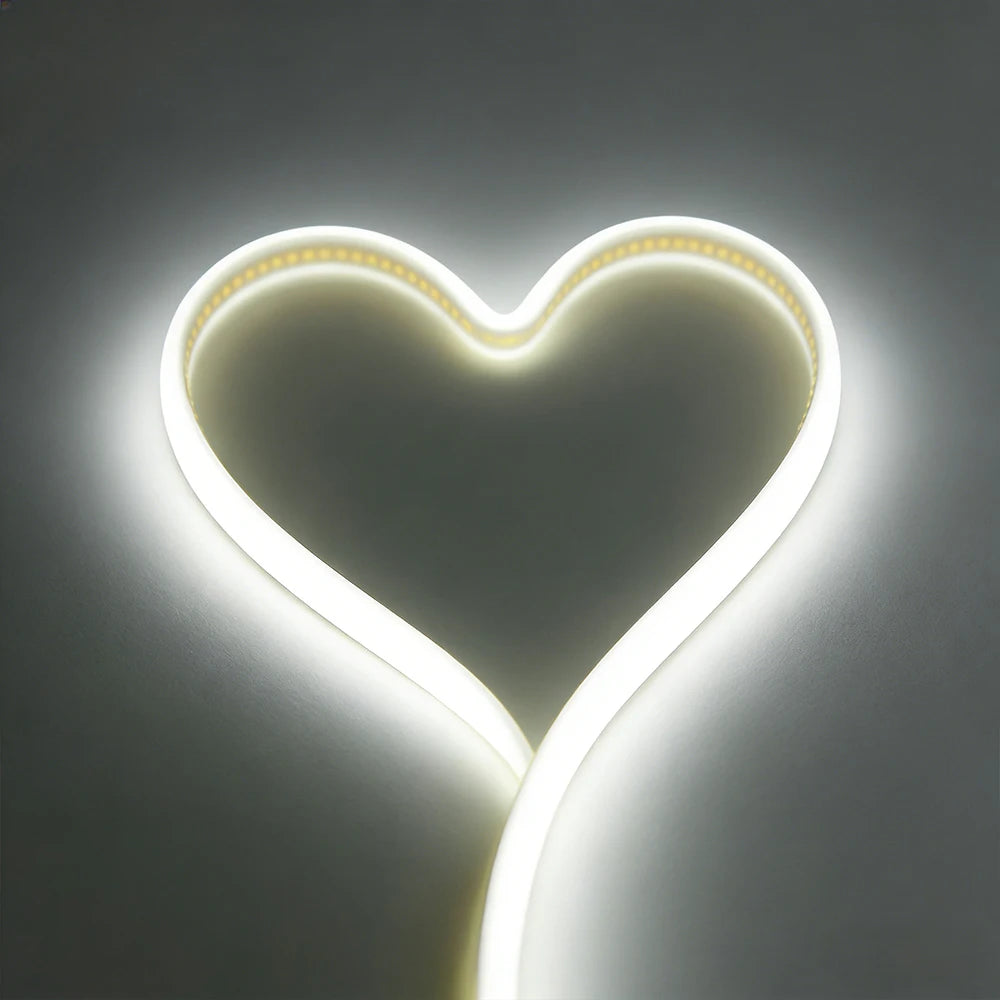 Dimmable 220V COB LED Neon Strip Light 4key Controller EU Plug Flex Tube 3000K 4000K 6000K for Staircase Bar Counter Lighting