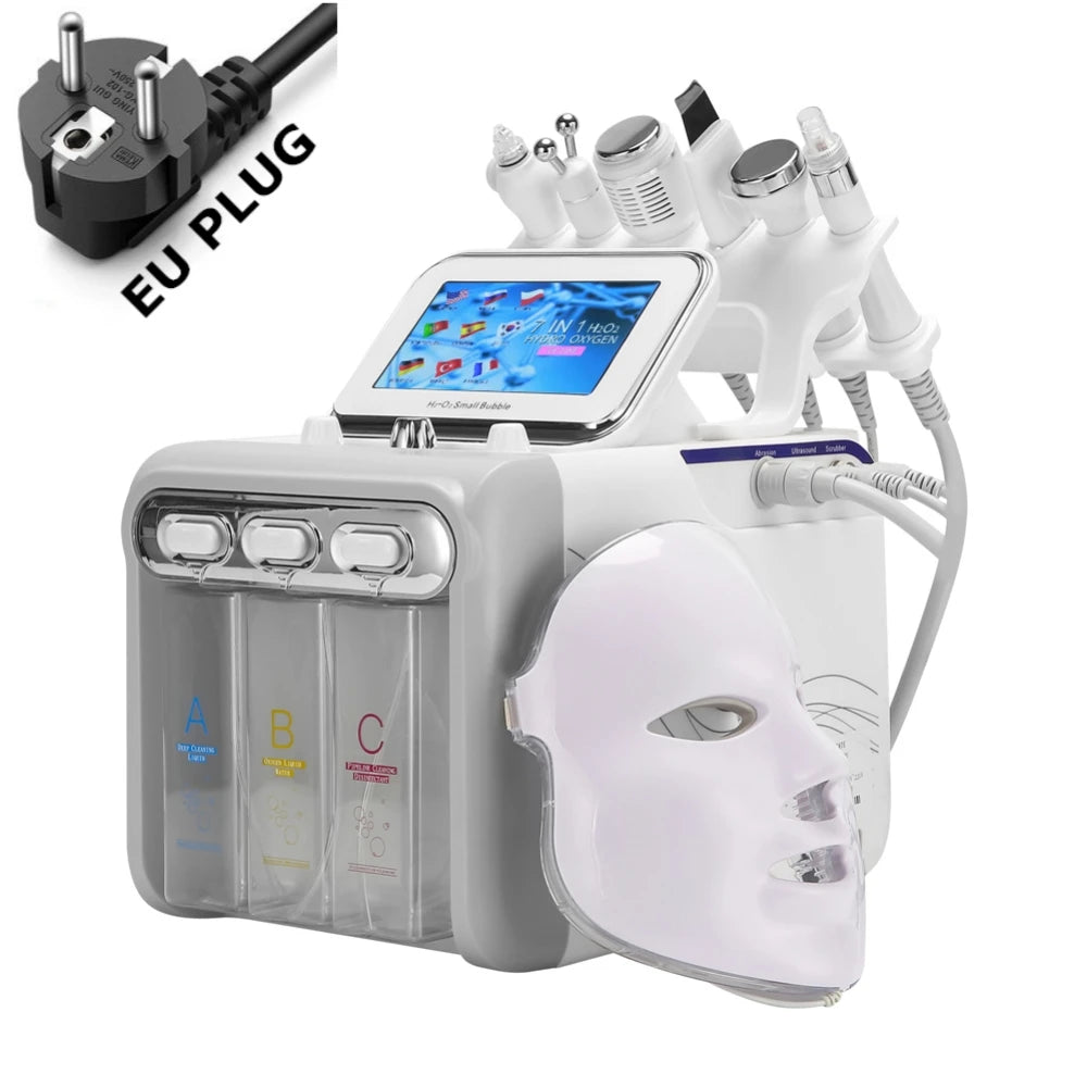 7-in-1 Hydro Dermabrasion Machine | Professional Facial Cleansing System Body Shaping Massage Equipment EU PLUG Tidesmit
