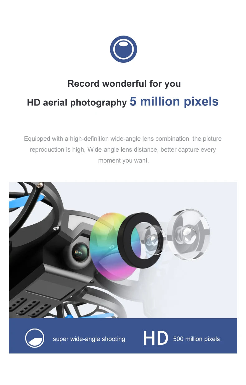 4K Camera Drone - Foldable Beginner Quadcopter with Obstacle Avoidance Tidesmit