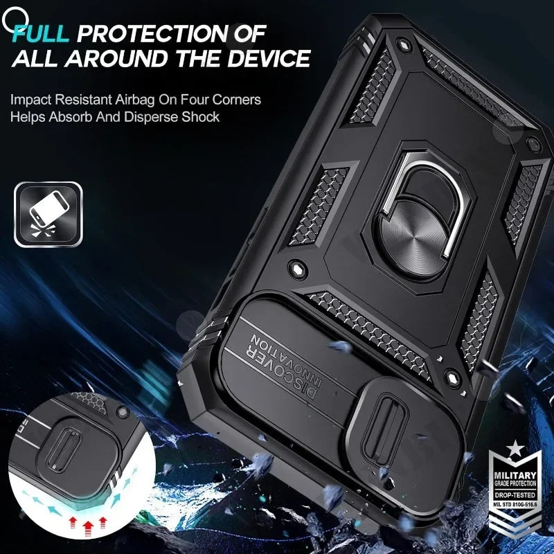iPhone 16 Pro Max Case with Kickstand and Camera Guard Protection Tidesmit
