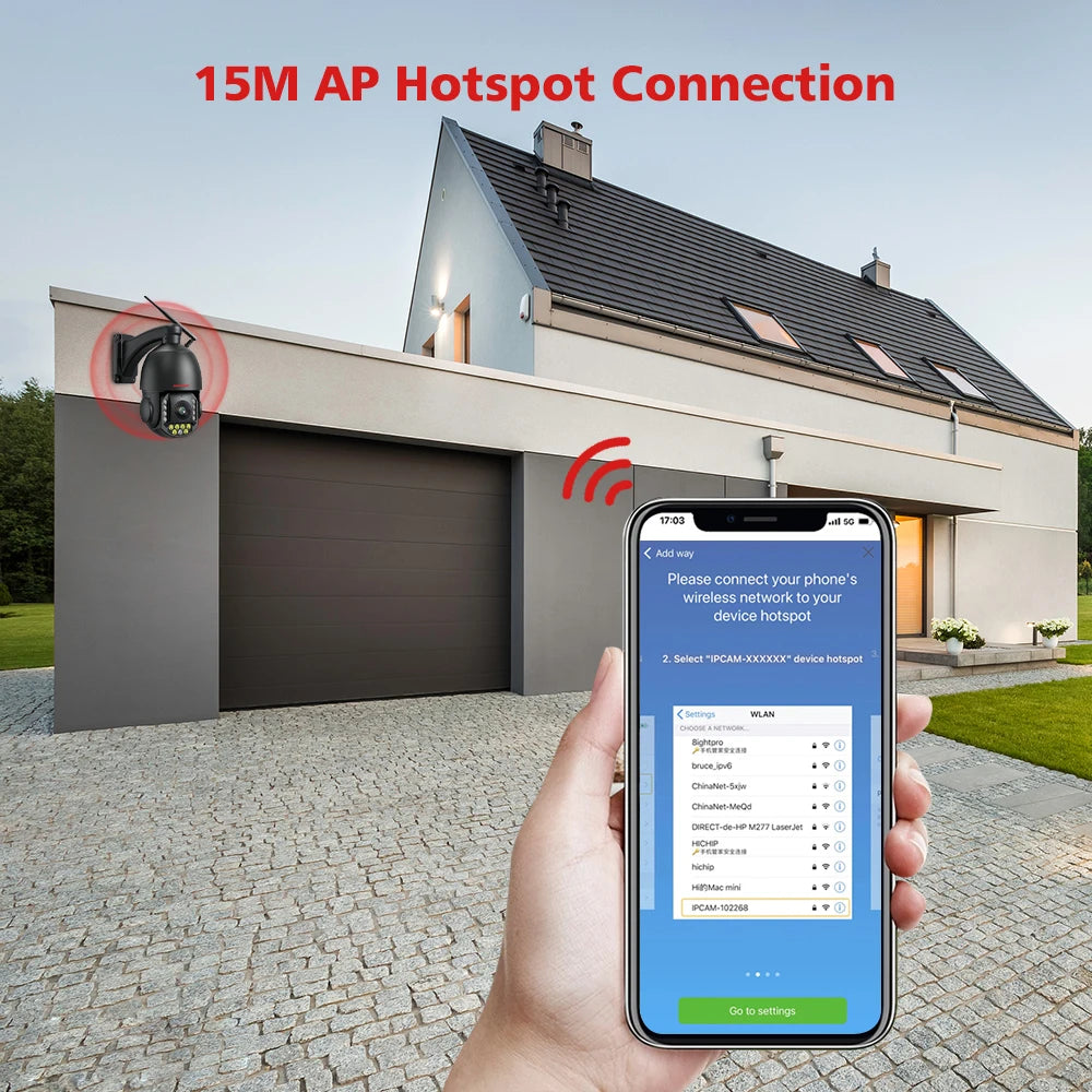 4K 8MP Surveillance Camera WIFI / 4G SIM Card / POE 30X Zoom PTZ AI Humanoid Tracking IR 100M Outdoor Speed Dome Security Camera