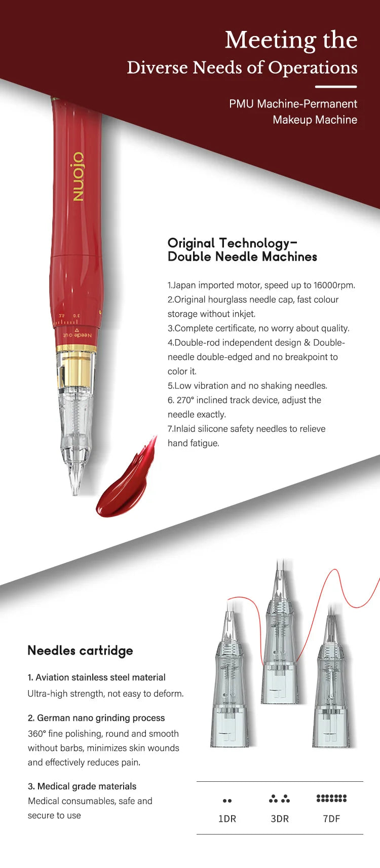 Permanent Makeup Machine for Microblading - Dual Needle Pen | Tidesmit Permanent Makeup Machines Tidesmit
