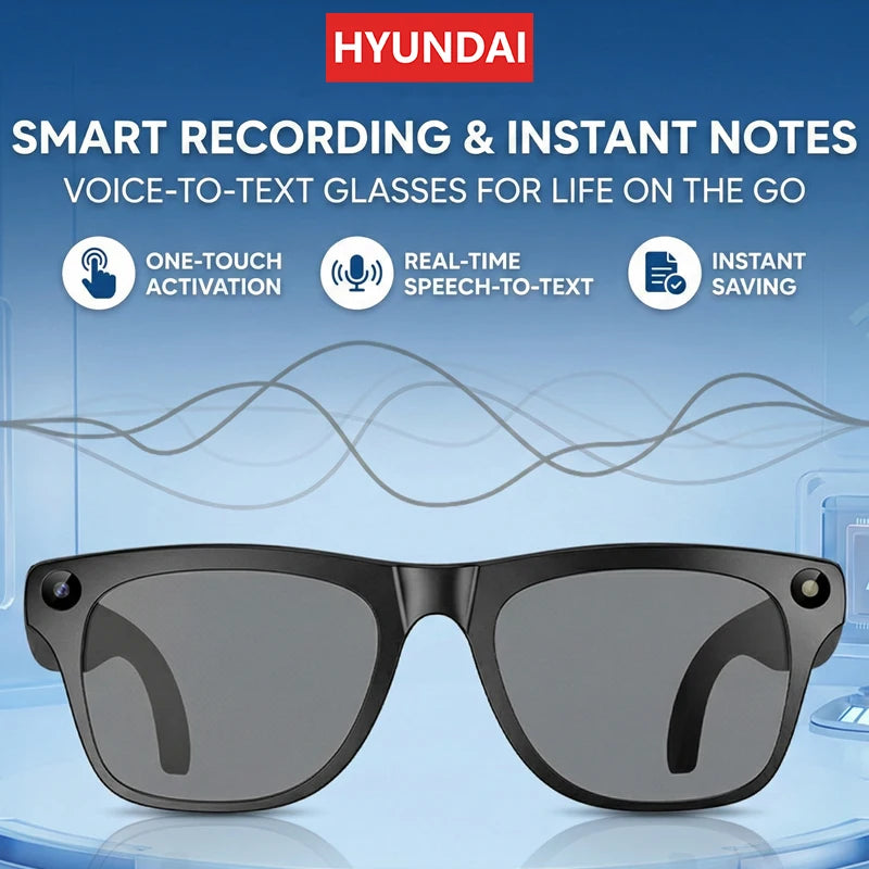 AI Smart Glasses with Camera & Translator - Black Frames by Tidesmit Tidesmit