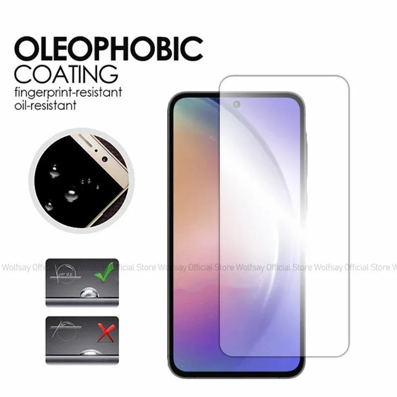 Samsung Galaxy A55 Screen Protector - 9H Tempered Glass 4-Pack Tidesmit