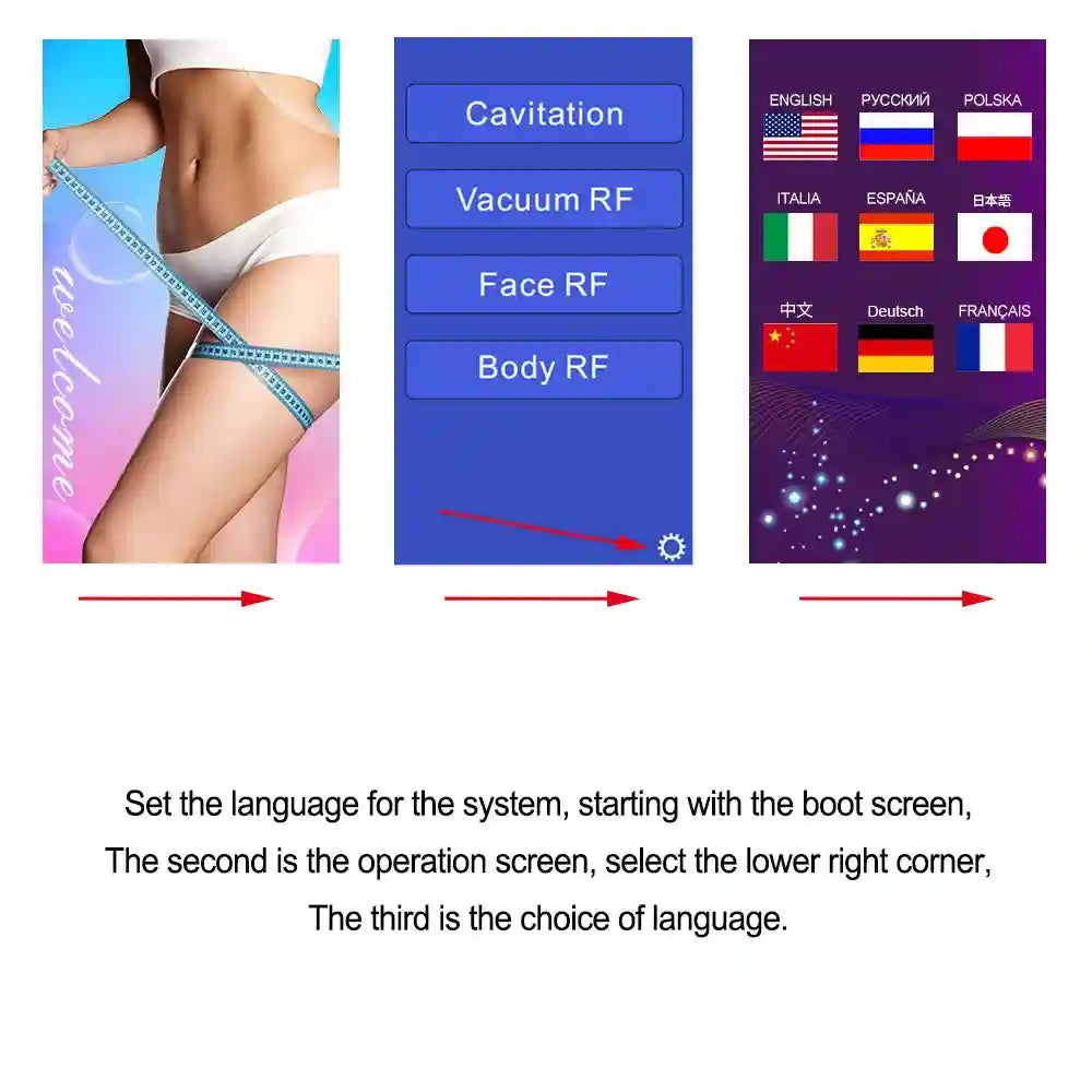 Ultrasonic Cavitation Machine for Body Slimming & Muscle Relief Eye Massage Instrument Tidesmit
