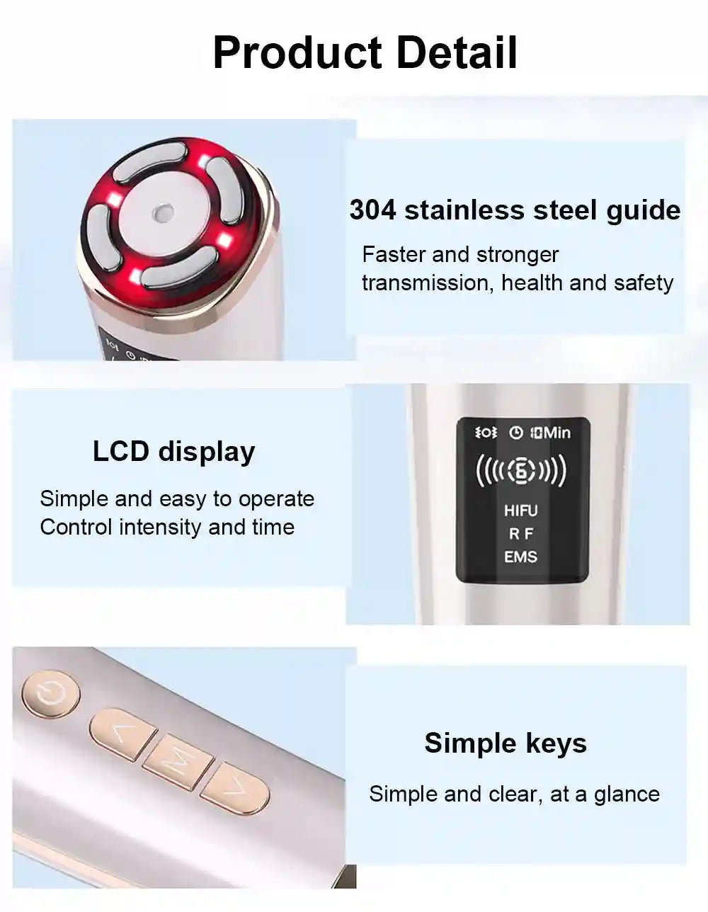 Hifu Face Lifting Machine with EMS Technology - Professional Skin Tightening Eye Massage Instrument Tidesmit