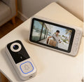 Wireless Doorbell Camera with Monitor Smart Video Doorbell 2-Way Audio Infrared Night Vision No WiFi Connection No APP Required