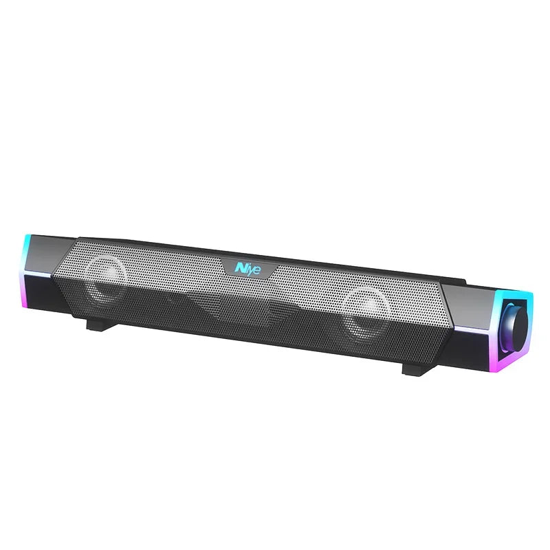 Computer Soundbar Bluetooth Speaker - 4D Surround Sound System Wired and Bluetooth Speaker Tidesmit