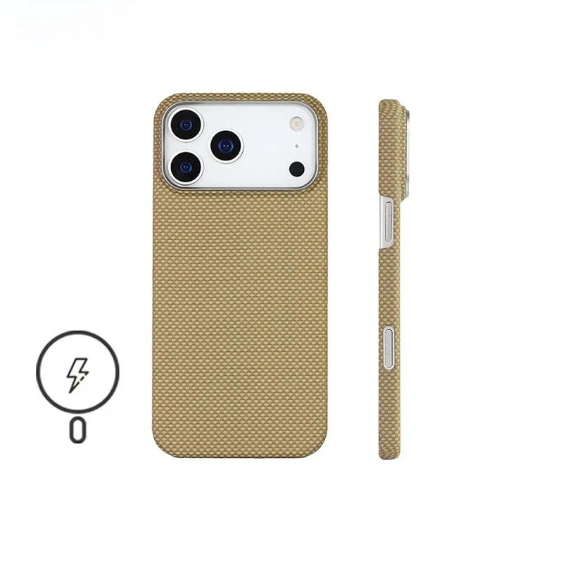 iPhone 17 Pro Max Aramid Fiber Case - Slim Military-Grade Protection golden Tidesmit