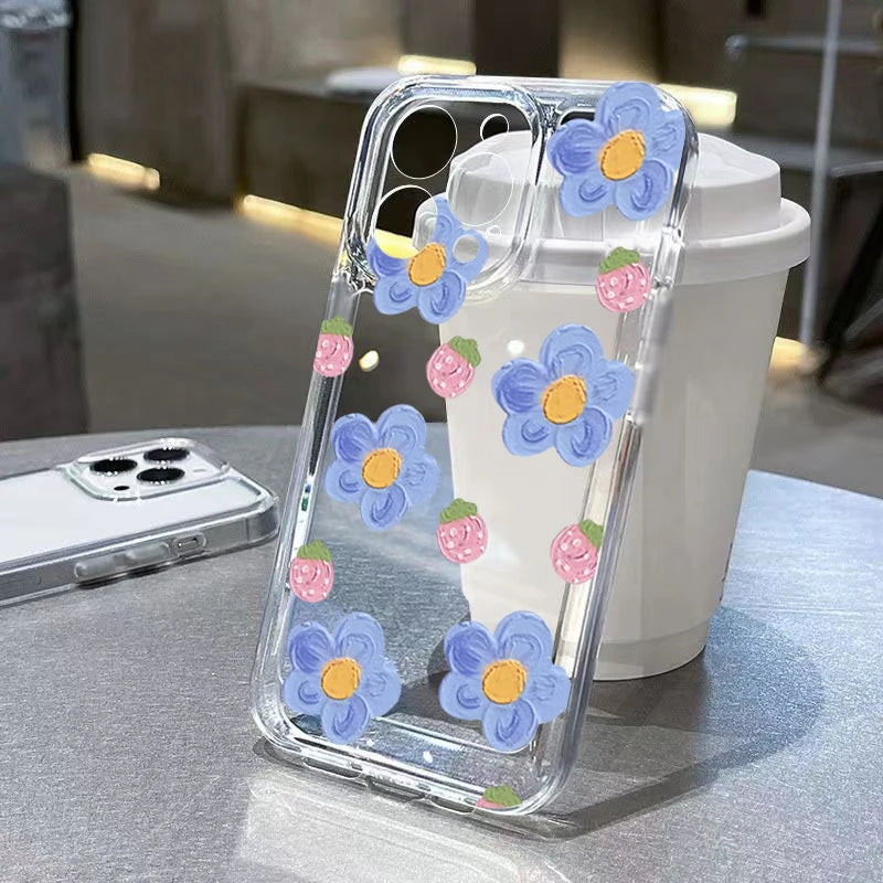 Redmi Note 14 Clear Case | Jasmine Floral Shock-Absorbing Slim Fit Cover Tidesmit