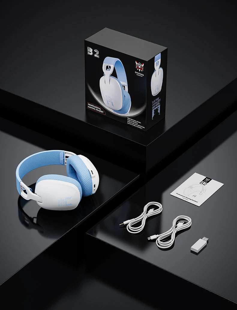 Wireless Gaming Headset with Active Noise Canceling - White Tidesmit Tidesmit