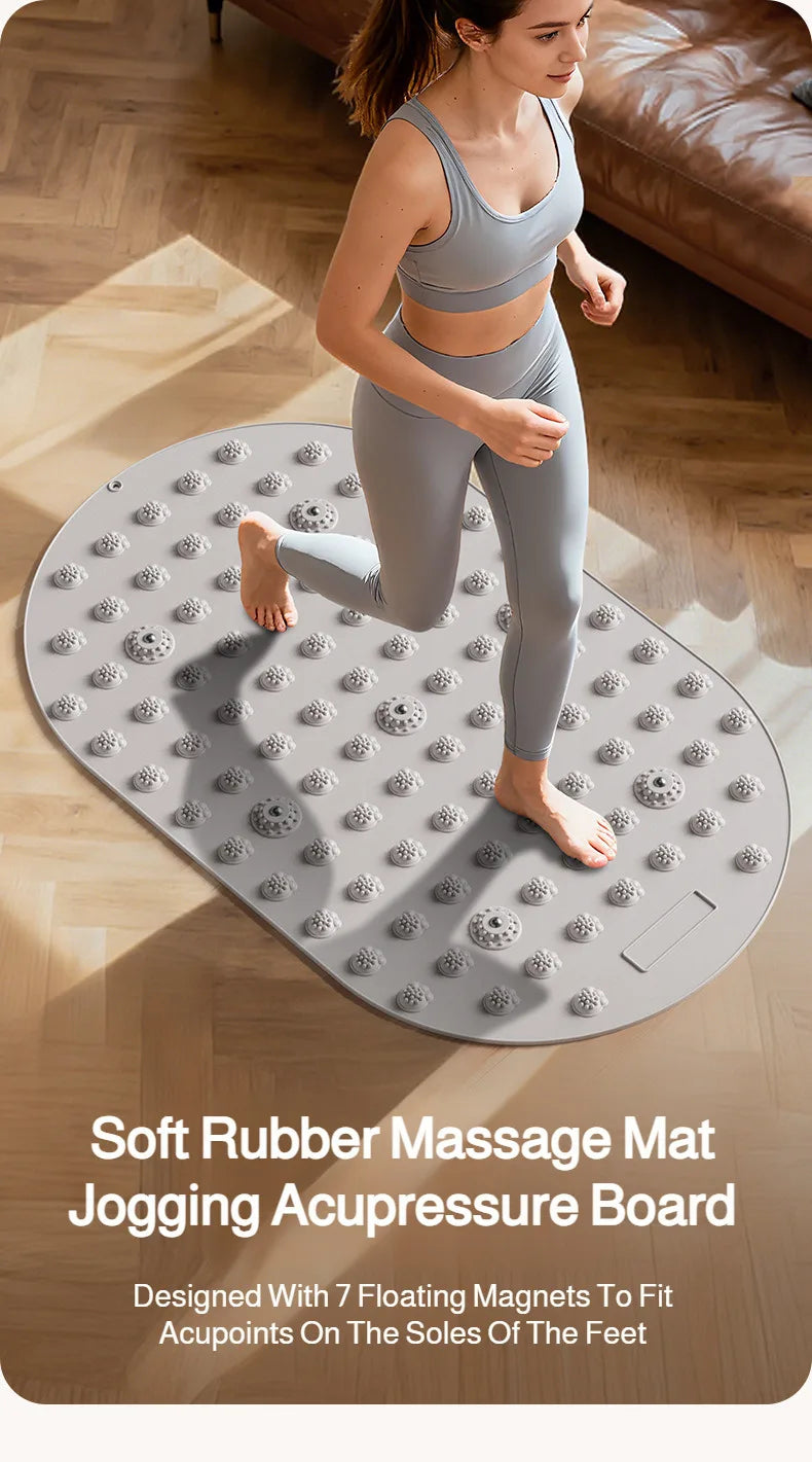 Multifunctional Liquid Silicone Foot Massage Pad Foot Acupoint Finger Pressure Board Indoor Jogging Magnetic Shiatsu Yoga Mat