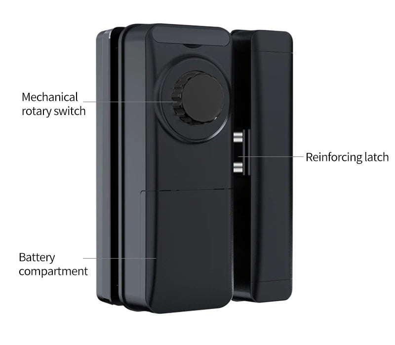 Bluetooth TTLOCK APP Unlock Control Smart Glass Door Lock Electronic Biometric Fingerprint Electric Lock Password 13.56Mhz RFID