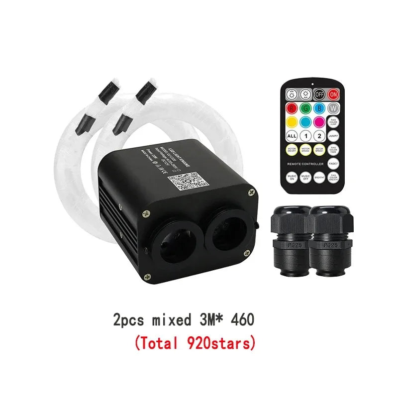 Tidesmit RGB Car Roof Star Light Kit with App Control Fiber Optic System 2pcs mixed 460pcs 3M Tidesmit