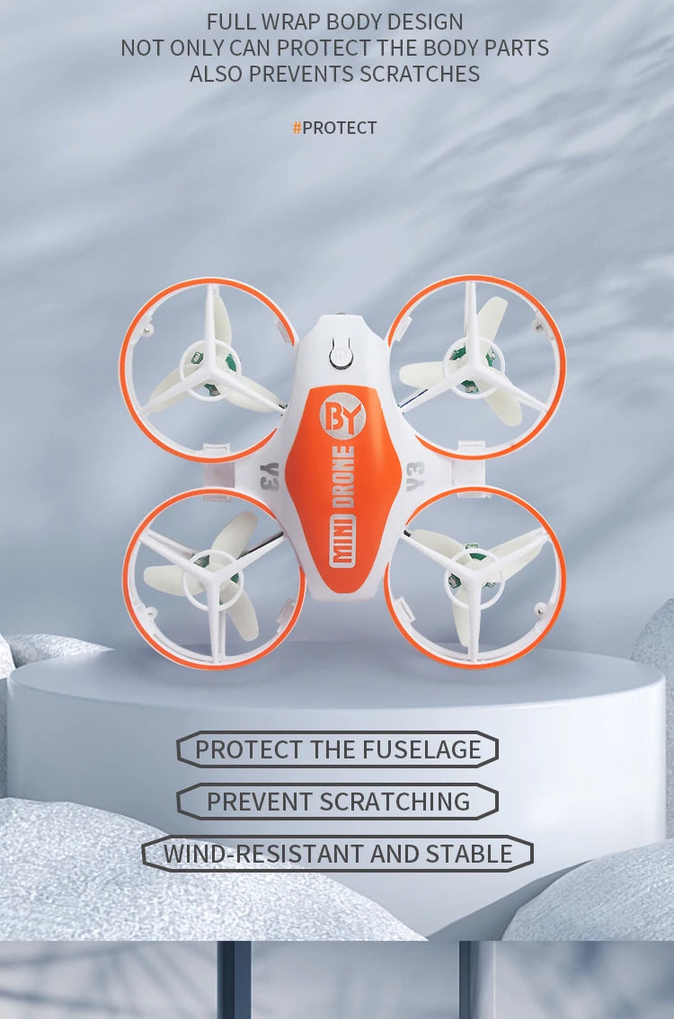 Mini Drone With Lights For Kids - Obstacle Avoidance UFO Quadcopter Tidesmit