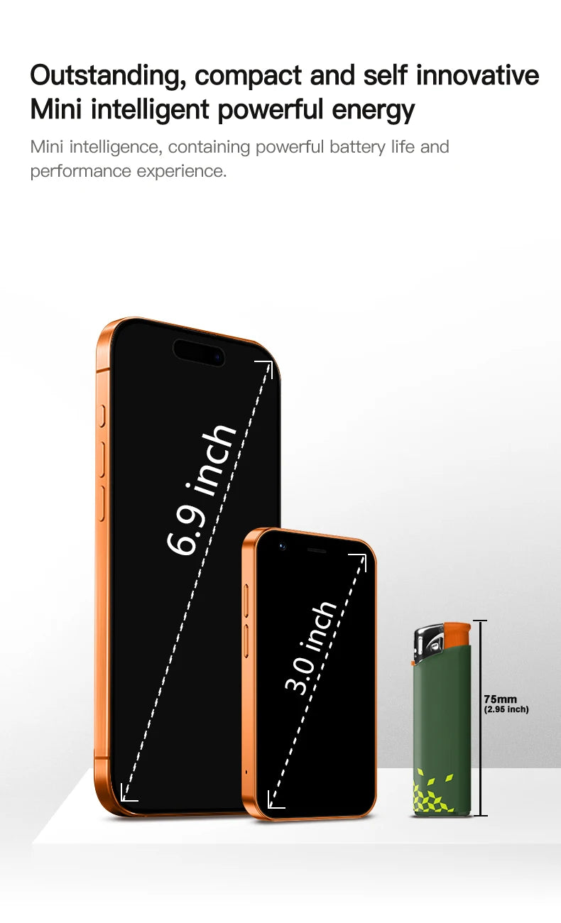 SERVO 18SE mini Smartphone 3.0inch HD Display 3G WCDMA 2GB+16GB GPS Android Small Portable Cellphone Dual SIM Standby Play Store